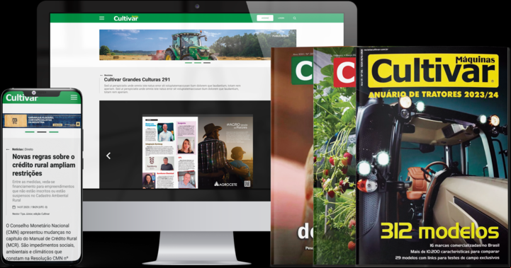 Imagens do Site no Mobile e Desktop e Revistas Físicas